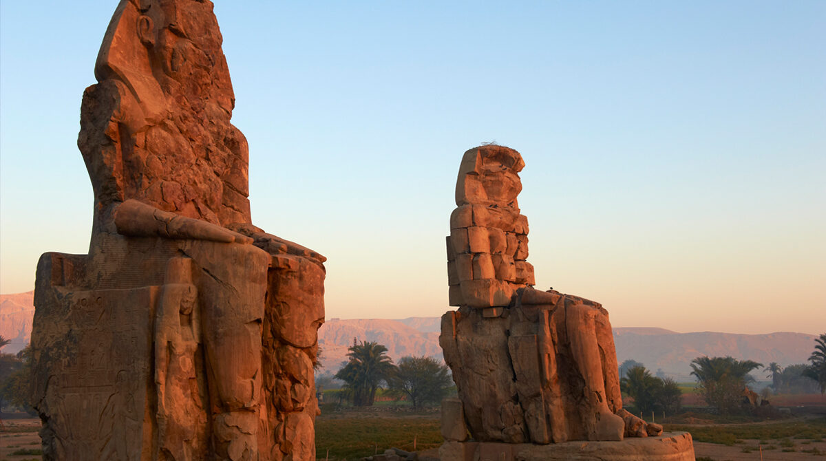 Discover the Majestic Power of the Colossi of Memnon in Luxor
